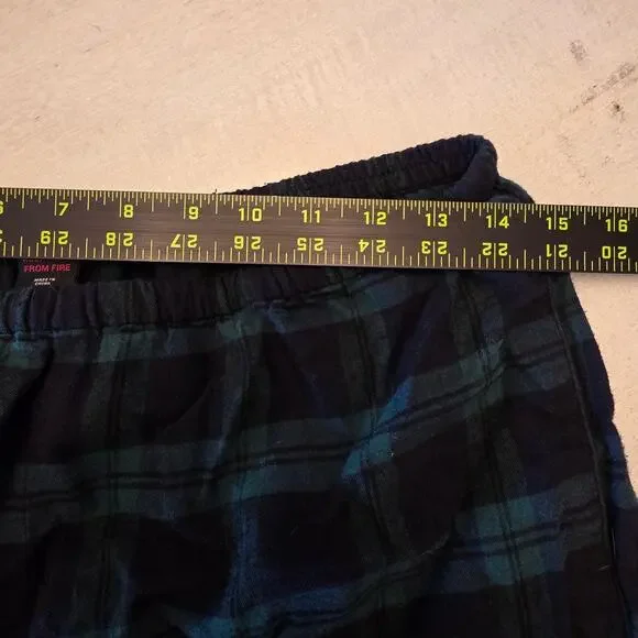 Madewell Women's Green Plaid Flannel Pajamas SZ Small - Picture 8 of 8